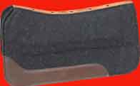 Made with special pressure absorbing Comfor foam inside. The top and bottom covering is wool felt.These pads are made to fit a horses back allowing for the rise at the withers and a flair at the back.Wool felt bottom. 32