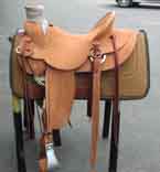 Custom Saddle 816 is made on a 3B tree with a 161/4
