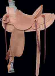 TIP Lady or Youth Wade made up in a roughout with cut border design. This saddle has a 13